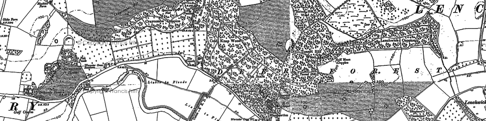 Old map of Wood Norton in 1884