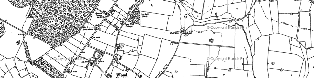 Old map of Wood Norton in 1885