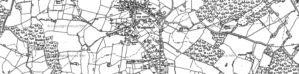 Old map of Brook Street in 1895