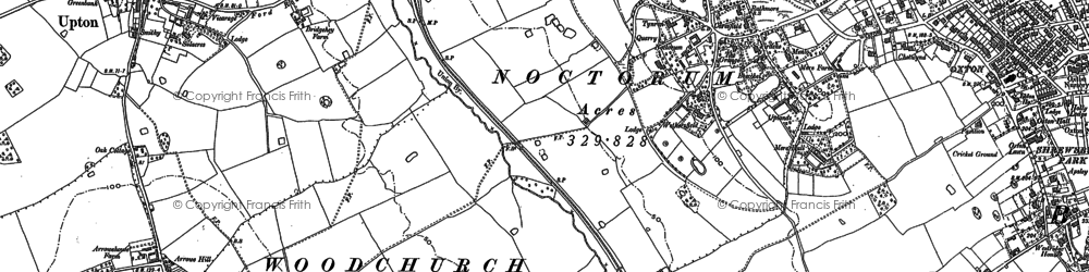 Old map of Woodchurch in 1909