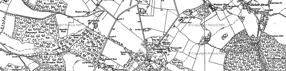Old map of Woodcote in 1897