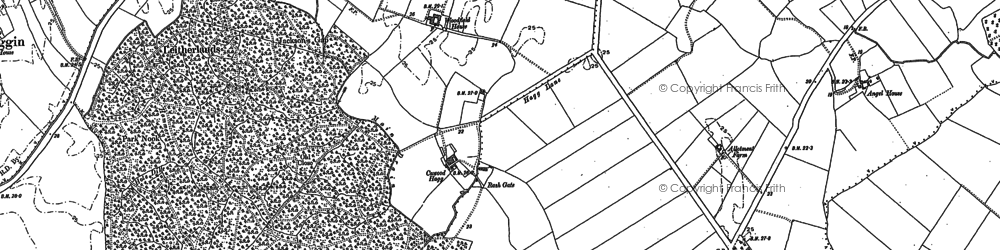 Old map of Bishop Wood in 1890