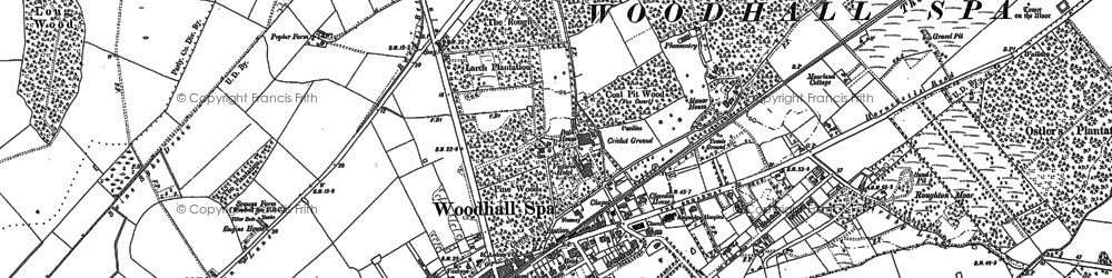Old map of Bracken Wood in 1887