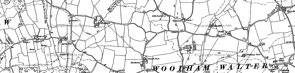 Old map of Woodham Walter Common in 1895