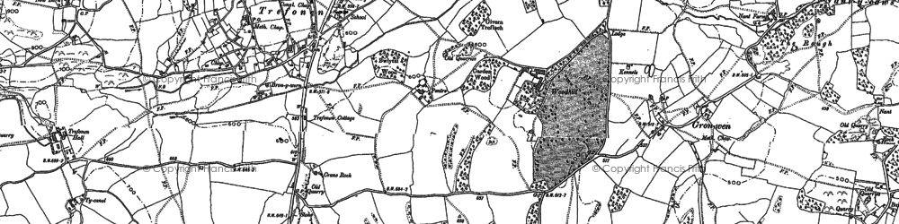 Old map of Woodhill in 1874