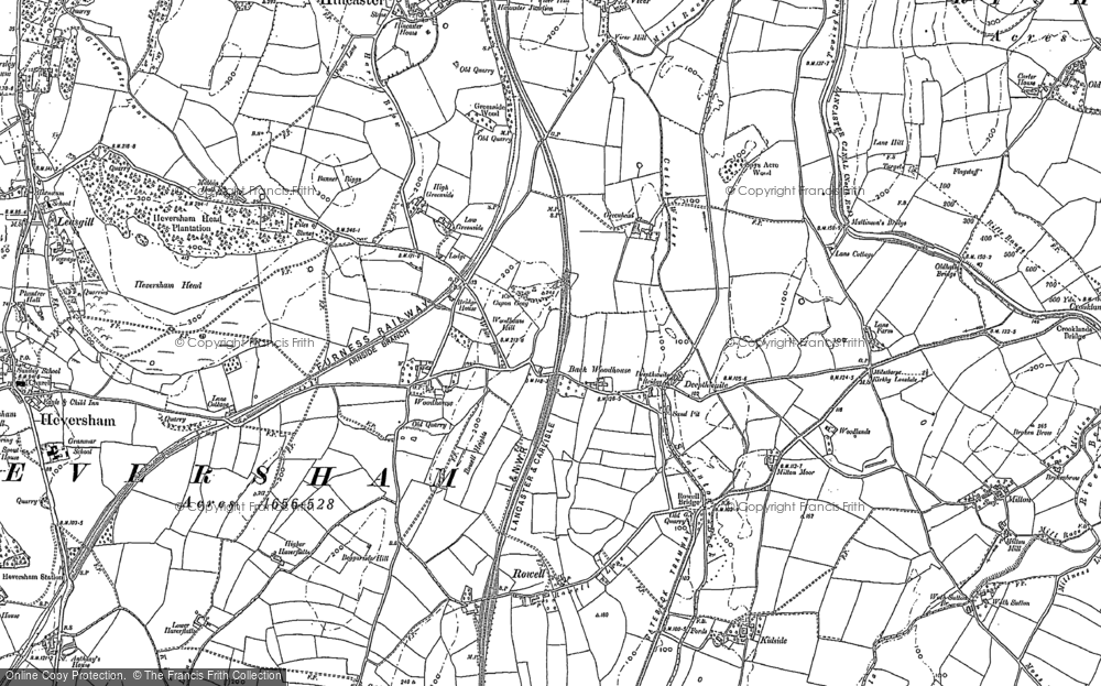 Old Map of Woodhouse, 1896 - 1897 in 1896