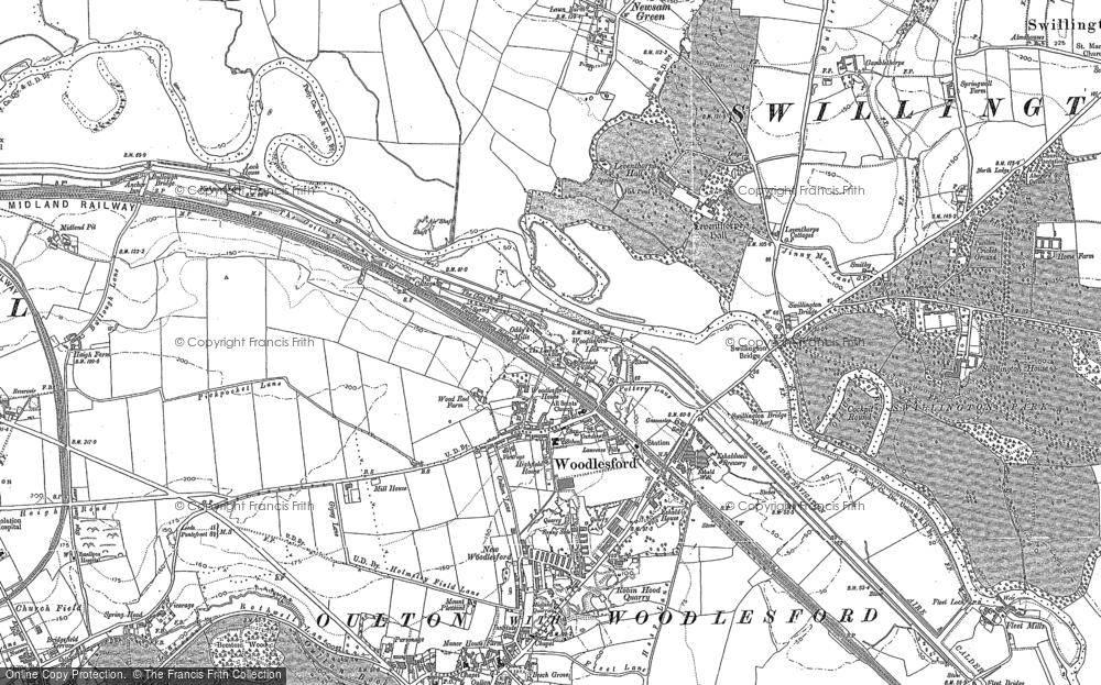 Old Map of Woodlesford, 1890 - 1892 in 1890