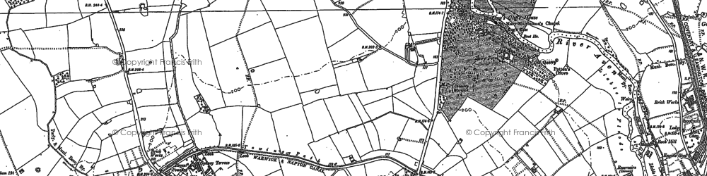 Old map of Guy's Cliffe in 1886