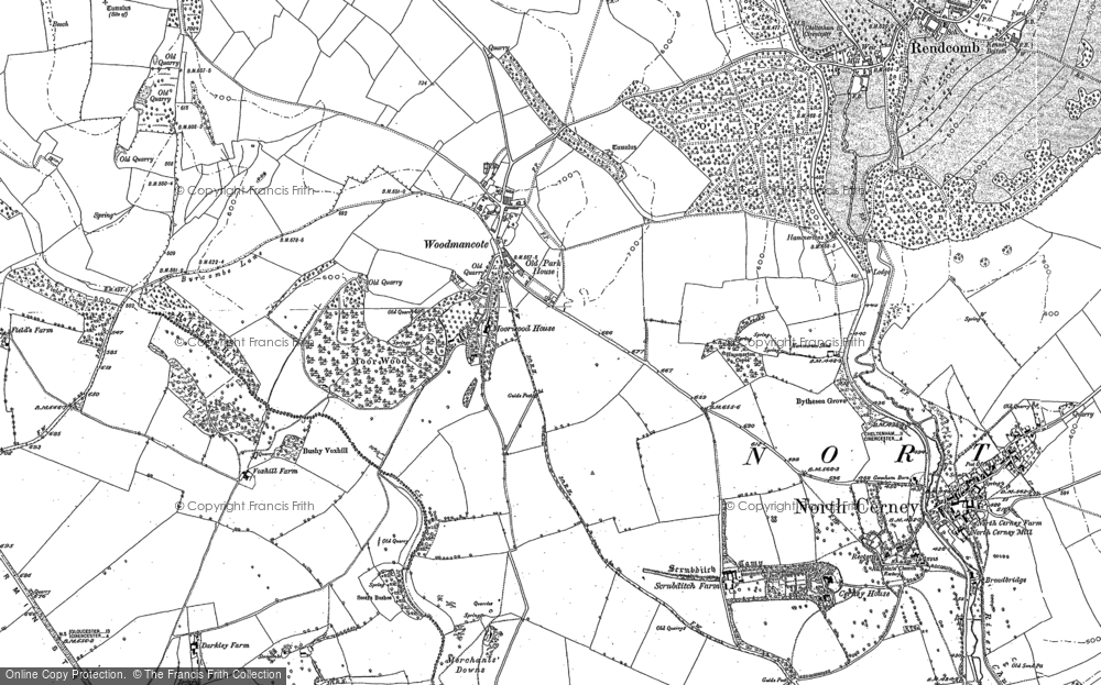 Old Map of Woodmancote, 1882 in 1882