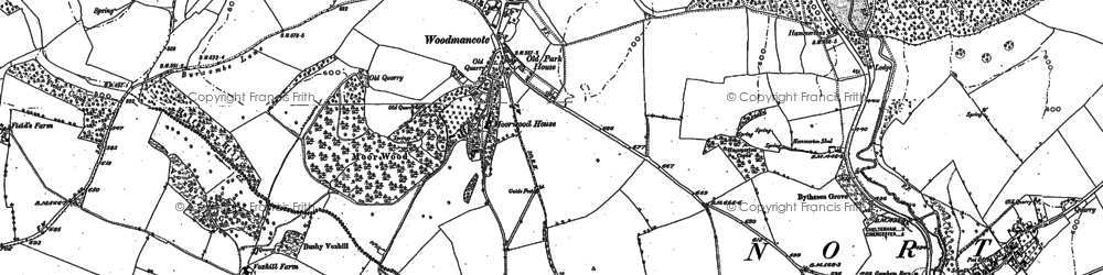 Old map of Woodmancote in 1882