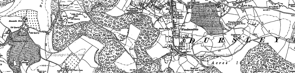 Old map of Woodmancote in 1882