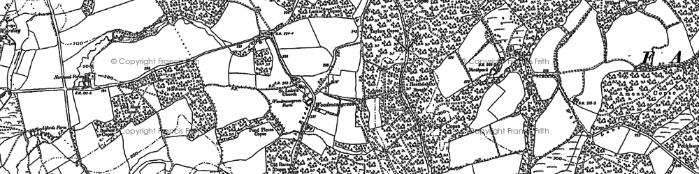 Old map of Woodmansgreen in 1895