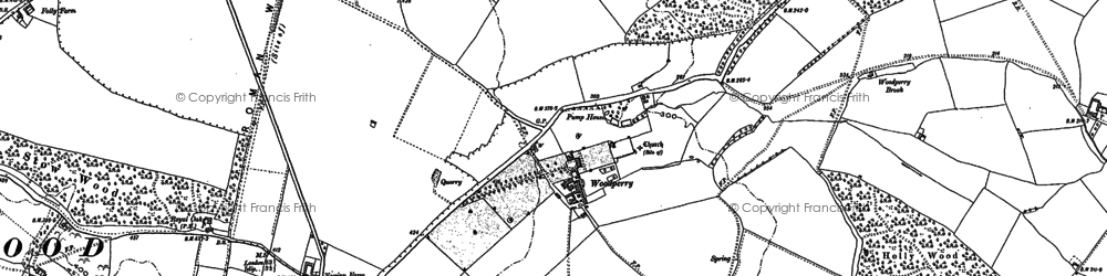 Old map of Woodperry in 1898