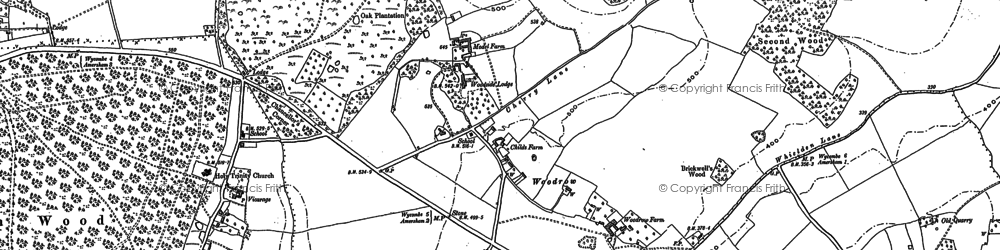 Old map of Woodrow High Ho in 1897