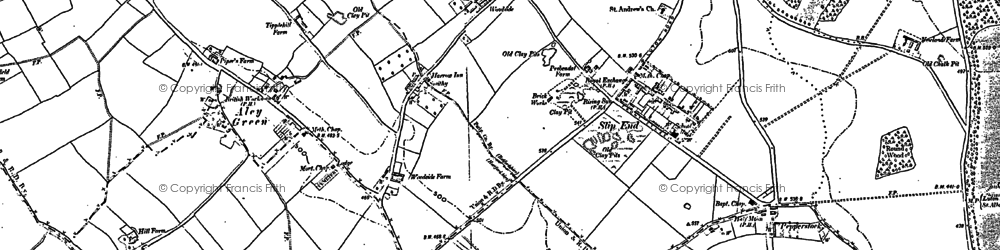 Old map of Woodside in 1899