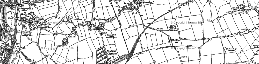 Old map of Netherthorpe in 1876