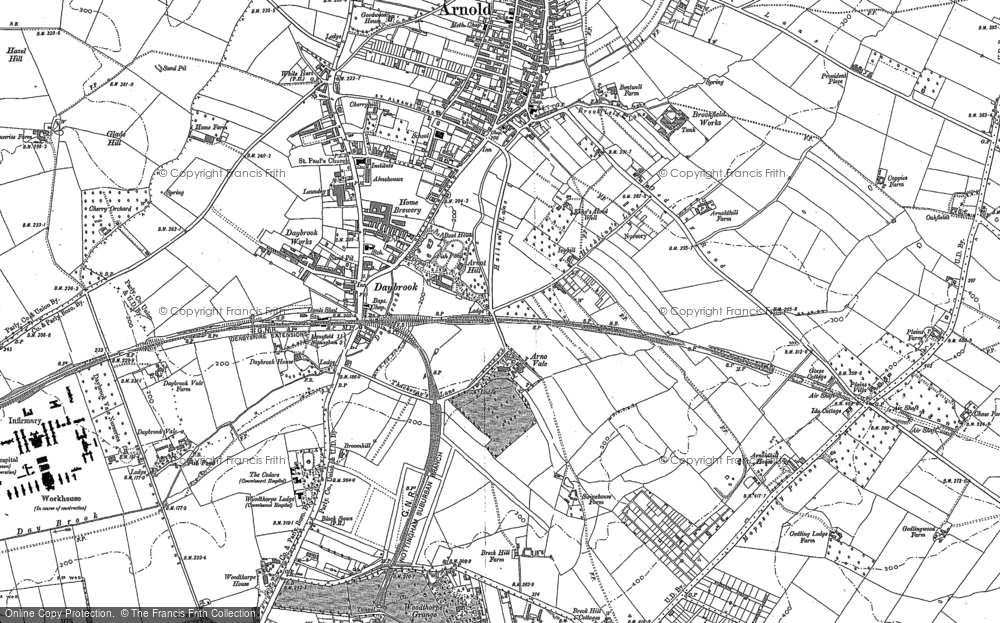 Old Map of Woodthorpe, 1881 - 1899 in 1881