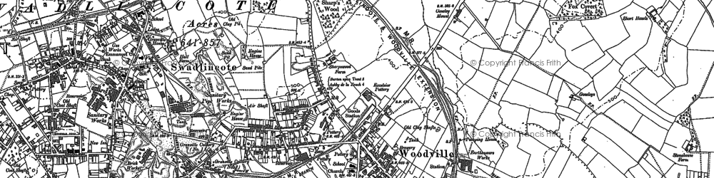 Old map of Woodville in 1900