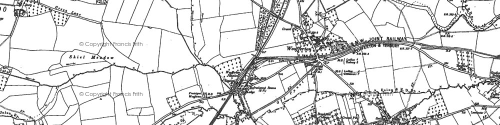 Old map of Woofferton in 1885