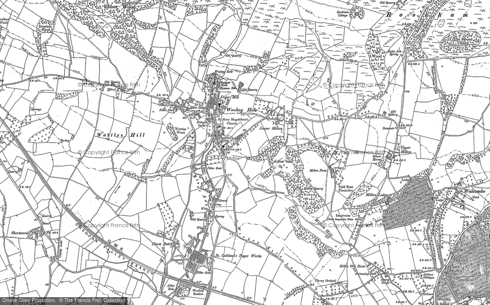 Old Map of Historic Map covering Lower Milton in 1884