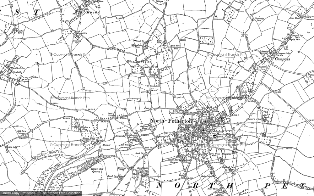Old Map of Woolmersdon, 1887 in 1887