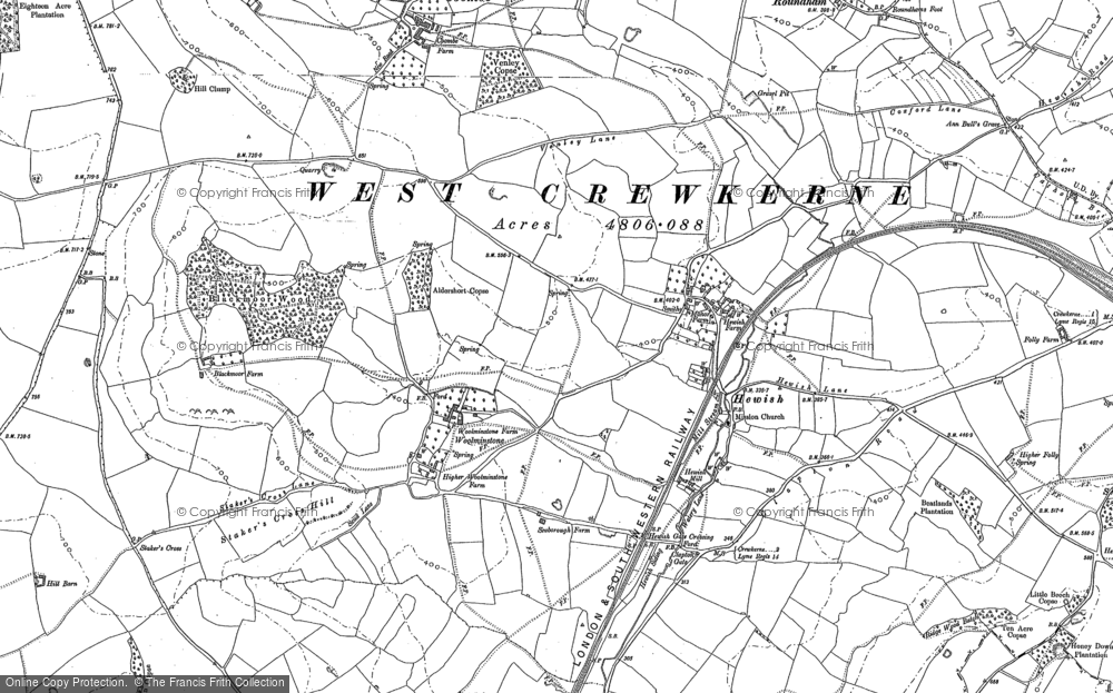 Old Map of Woolminstone, 1901 in 1901