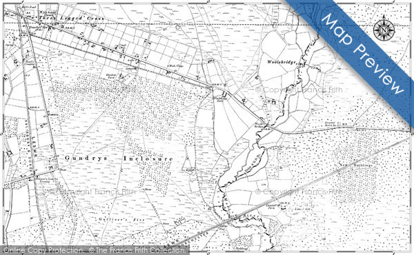 Old Map of Woolsbridge, 1900 in 1900