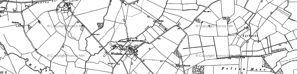 Old map of Bryn-y-wystyn in 1875