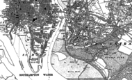 Old Map of Woolston, 1896