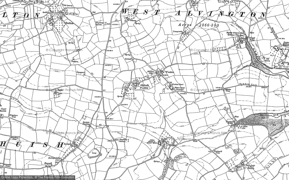 Old Map of Historic Map covering Bagton in 1898