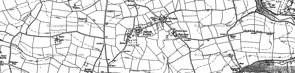 Old map of Bagton in 1898
