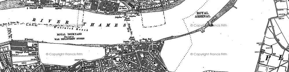 Old map of Silvertown in 1894