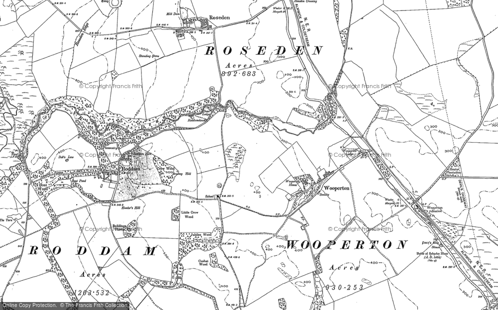 Old Map of Historic Map covering New Bewick in 1896