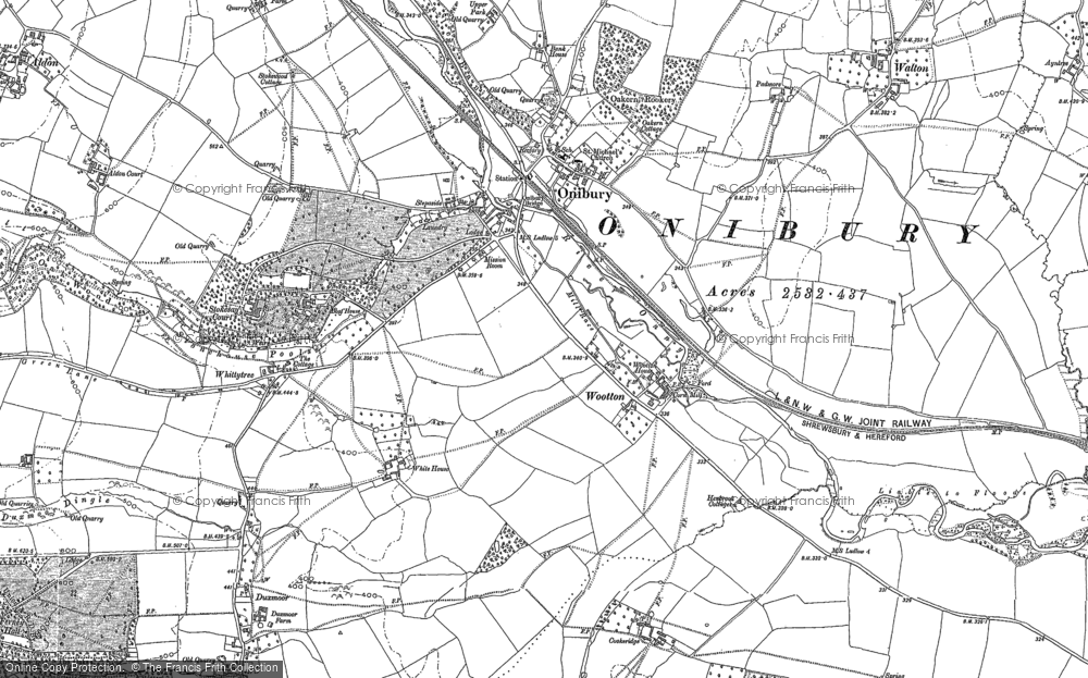Old Map of Wootton, 1883 - 1902 in 1883