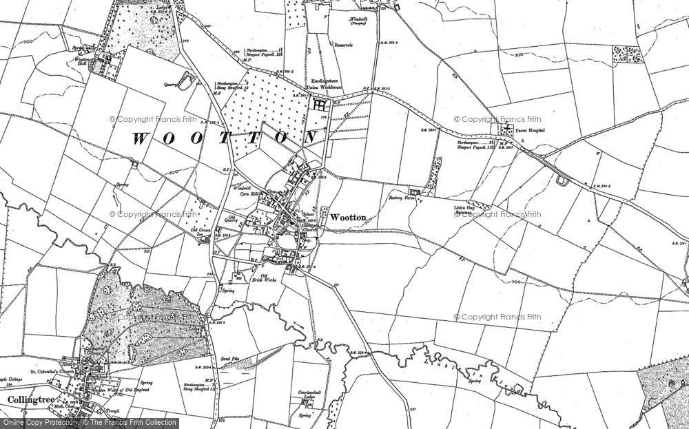 Old Map of Wootton, 1884 - 1899 in 1884
