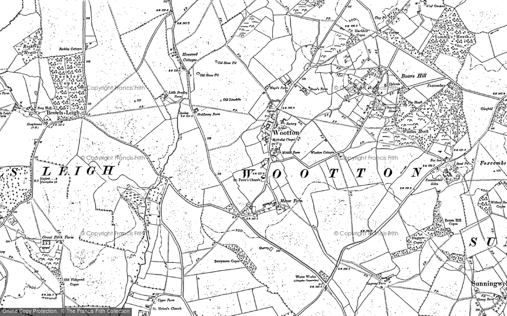 Old Map of Wootton, 1910 - 1911 in 1910