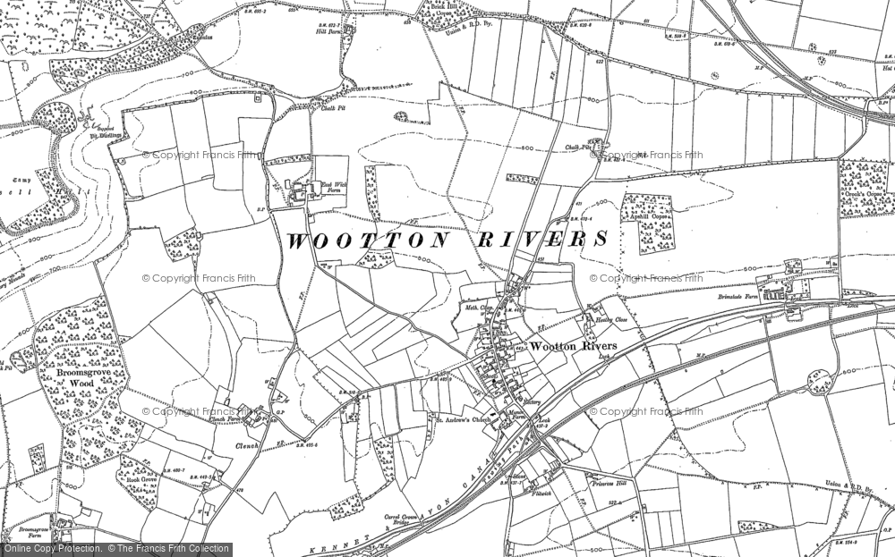 Old Map of Historic Map covering Apshill Copse in 1899