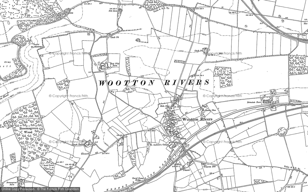 Old Map of Historic Map covering Cuckoo's Knob in 1899