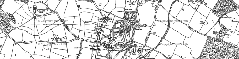 Old map of Wootton Wawen in 1885