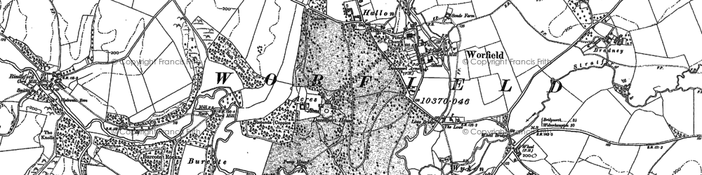 Old map of Bradney in 1882