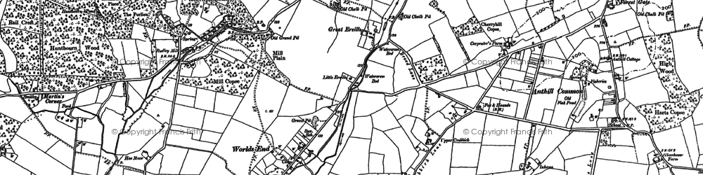 Old map of Beckford in 1895