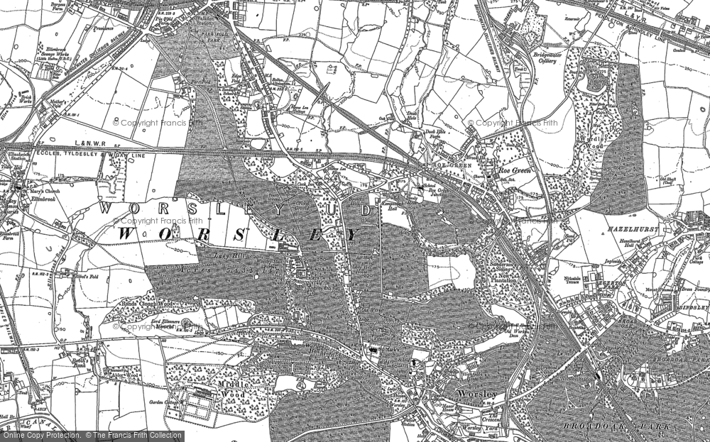 Old Map of Worsley, 1889 - 1891 in 1889