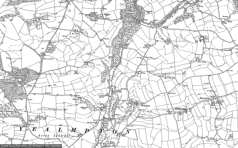 Old Map of Historic Map covering Winsor in 1886