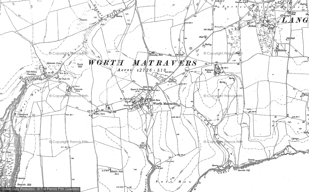 Old Map of Worth Matravers, 1900 in 1900