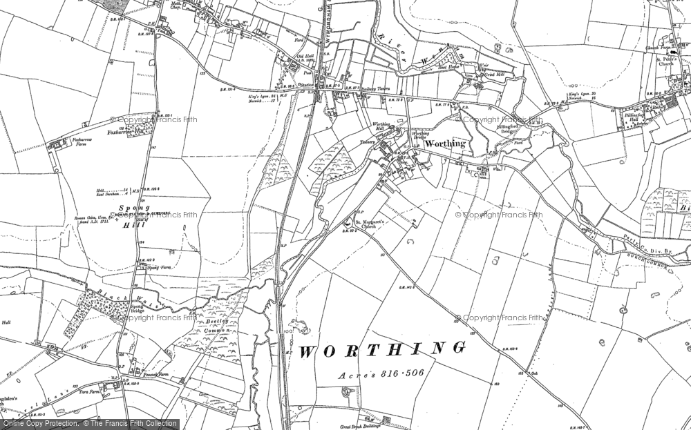 Old Map of Worthing, 1882 - 1883 in 1882