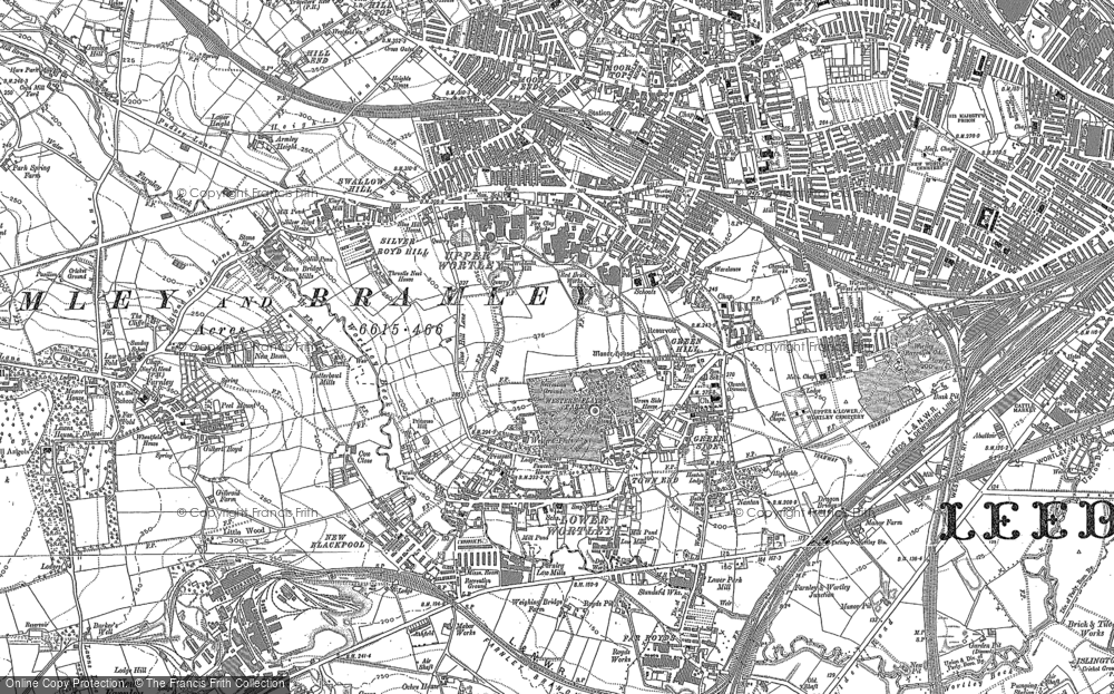 Old Map of Historic Map covering Far Royds in 1847