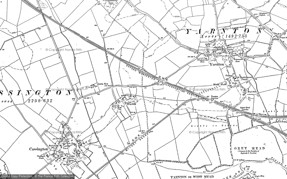 Old Map of Worton, 1898 - 1911 in 1898
