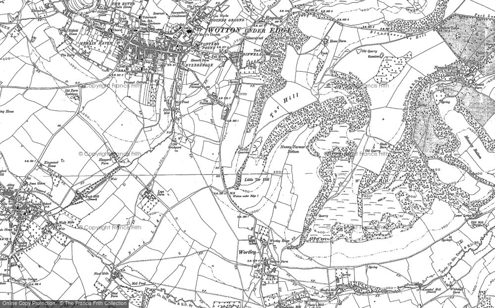 Old Map of Wotton-under-Edge, 1881 in 1881