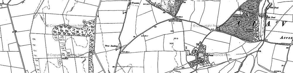 Old map of Woundale in 1901