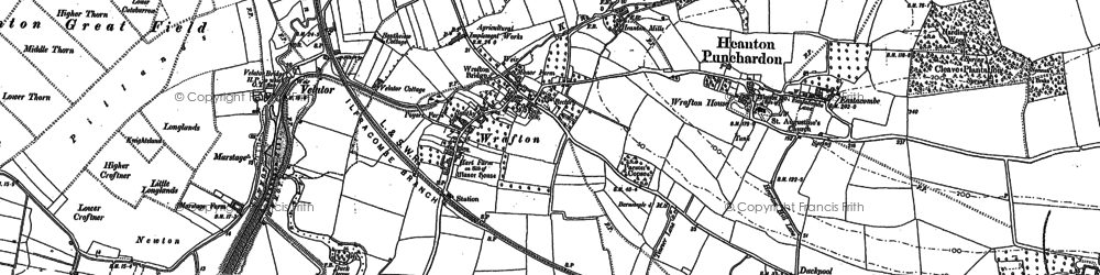 Old map of Braunton Down in 1903